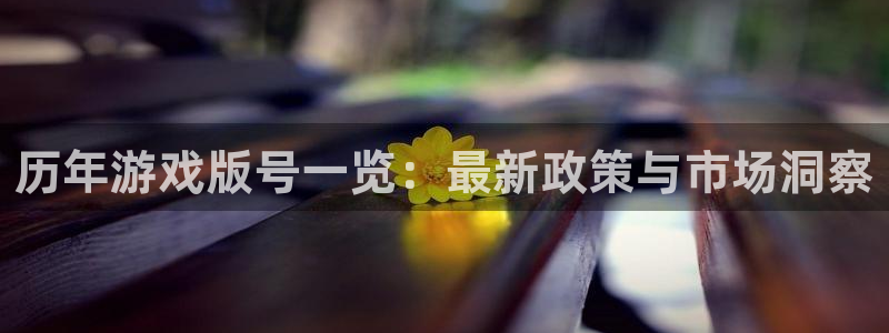 新宝GG子经理人：历年游戏版号一览：最新政策与市场洞察